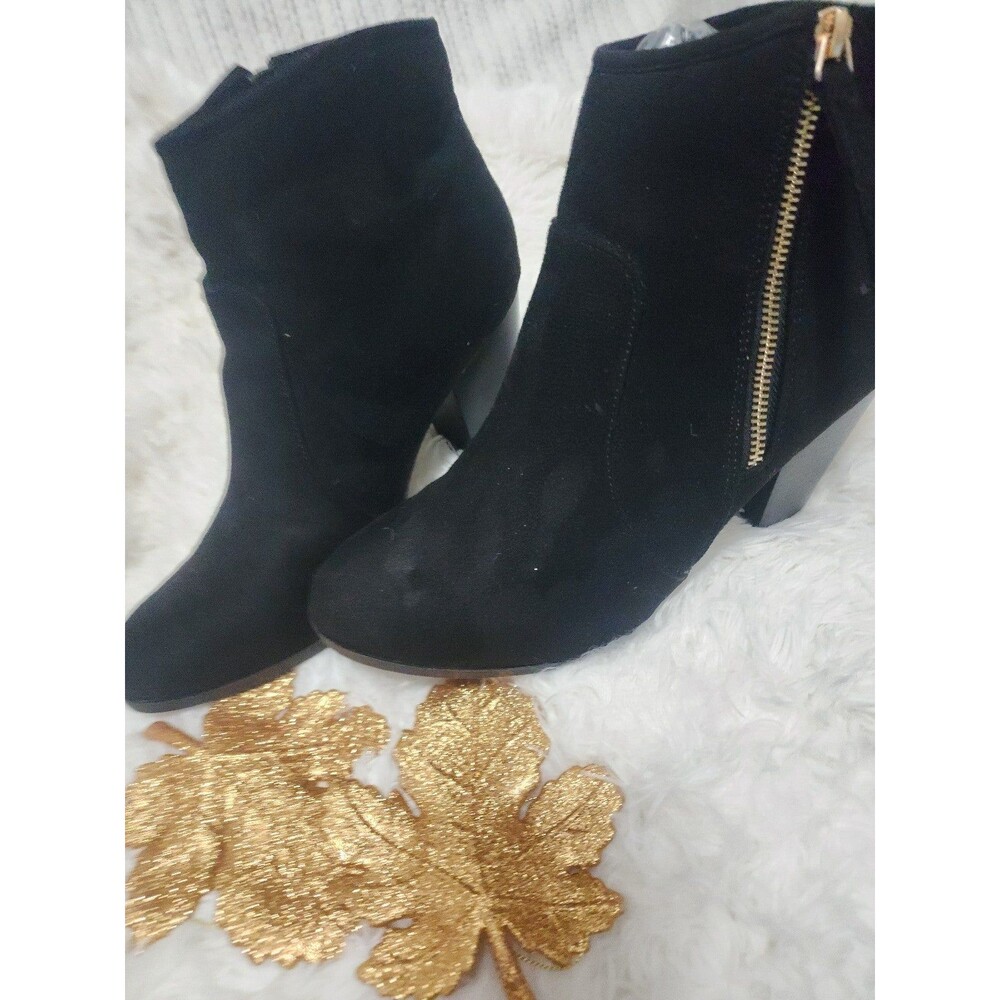 JOURNEE Black Womens Ankle Boots, Size 11